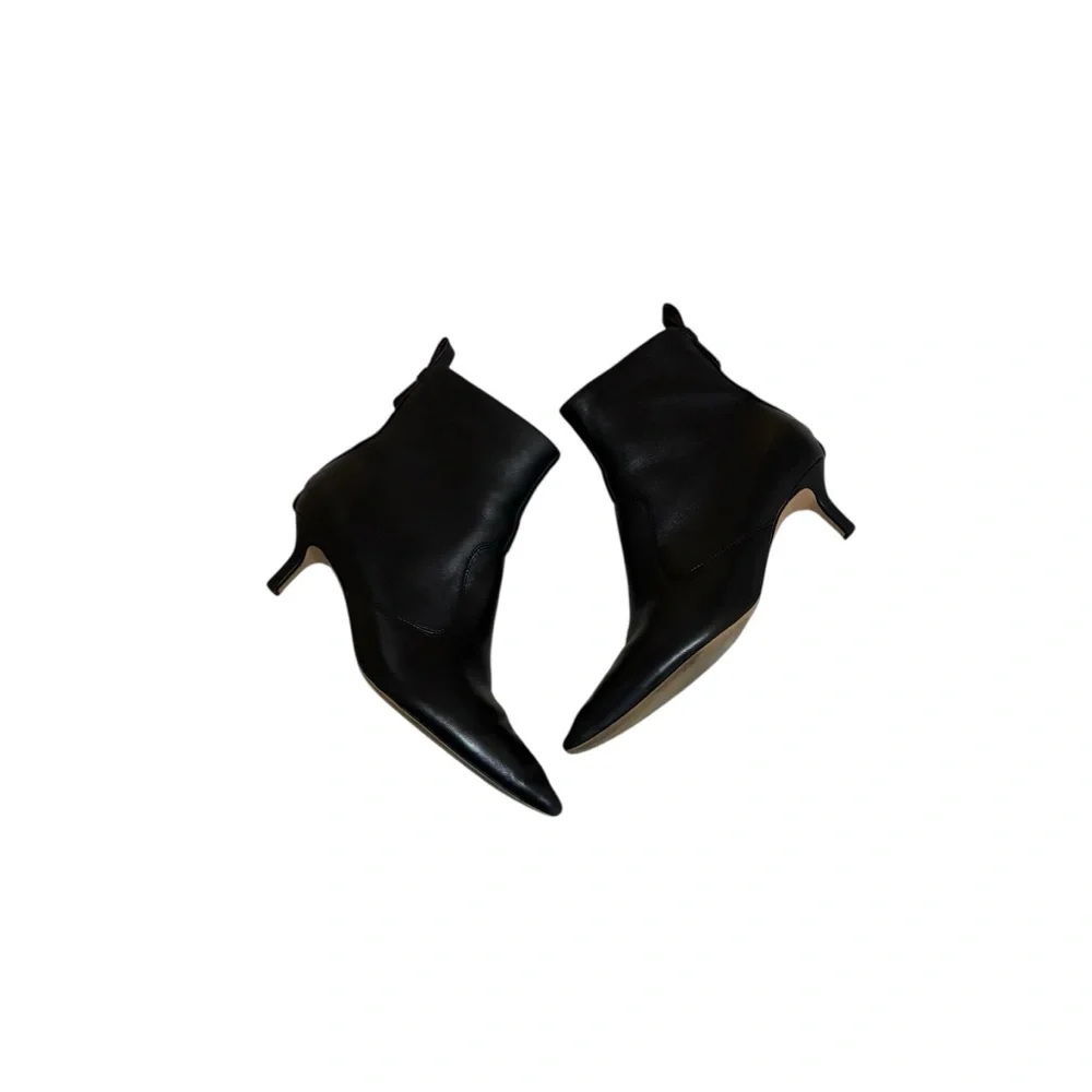 Franco Sarto Kura Ankle Booties Pointed toe kitten heel‎ leather Size 8M